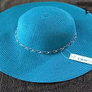 Floppy chain hat teal